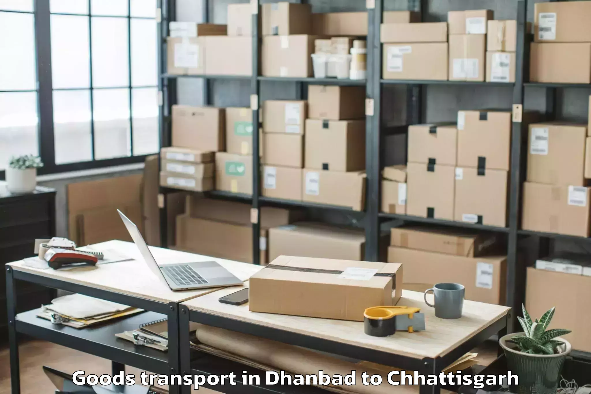 Discover Dhanbad to Raigarh Chhattisgarh Goods Transport